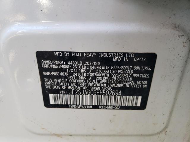 Photo 10 from auction – 2014 SUBARU FORESTER 2 with VIN JF2SJAGC6EH502694