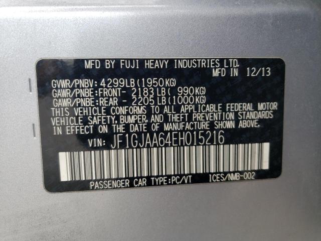 Photo 10 from auction – 2014 SUBARU IMPREZA with VIN JF1GJAA64EH015216