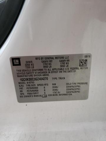 Photo 10 from auction – 2016 CHEVROLET SILVERADO with VIN 1GCVKSEC3GZ404270