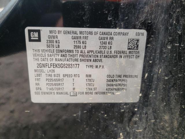 Photo 10 from auction – 2016 CHEVROLET EQUINOX LT with VIN 2GNFLFEK5G6283177