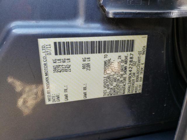 Photo 10 from auction – 2012 NISSAN ALTIMA BAS with VIN 1N4AL2AP8CN422887