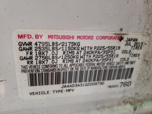 Photo 10 from auction – 2016 MITSUBISHI OUTLANDER with VIN JA4AD3A31GZ008790