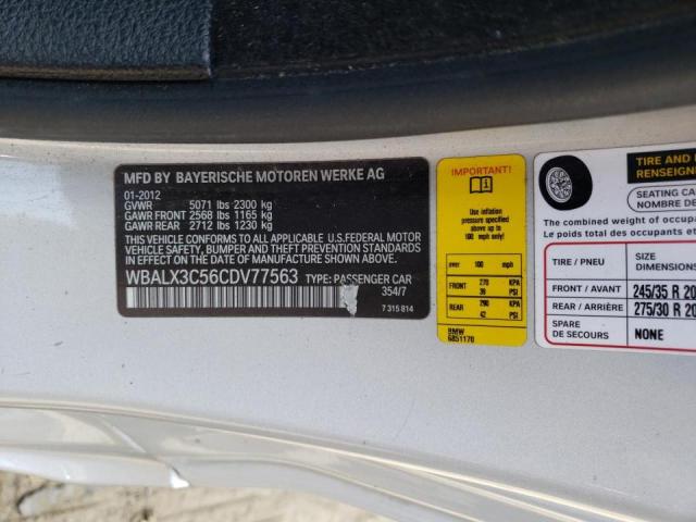 Photo 10 from auction – 2012 BMW 650 I with VIN WBALX3C56CDV77563