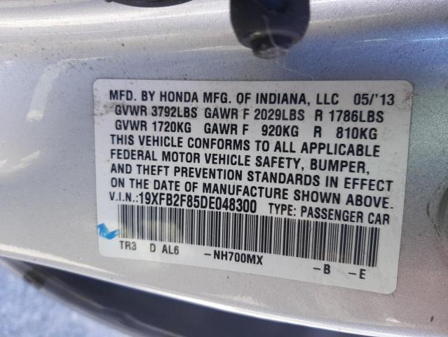 Photo 10 from auction – 2013 HONDA CIVIC EX with VIN 19XFB2F85DE048300