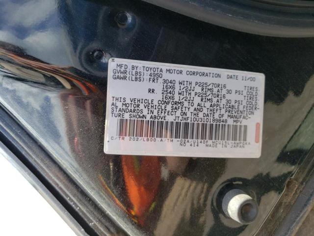 Photo 10 from auction – 2001 LEXUS RX 300 with VIN JTJHF10U310189848
