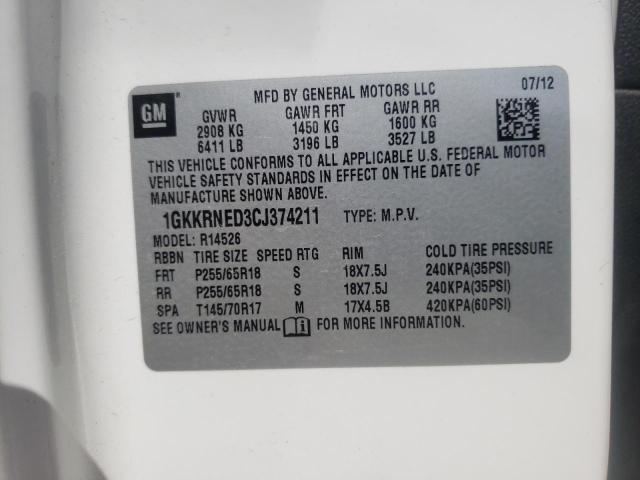 Photo 10 from auction – 2012 GMC ACADIA SLE with VIN 1GKKRNED3CJ374211