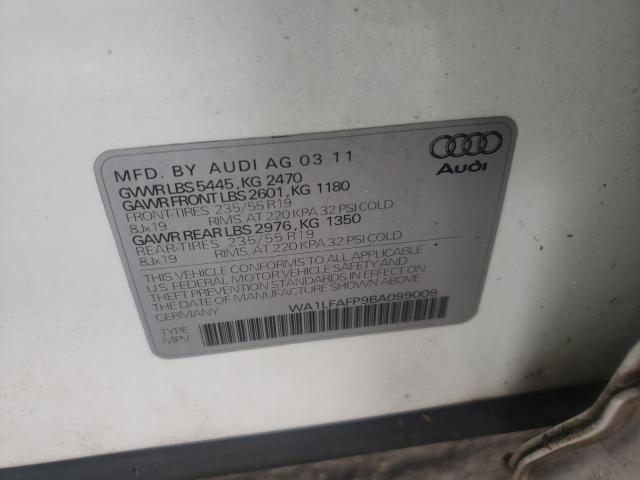 Foto 10 de la subasta – 2011 AUDI Q5 PREMIUM con VIN WA1LFAFP9BA099009