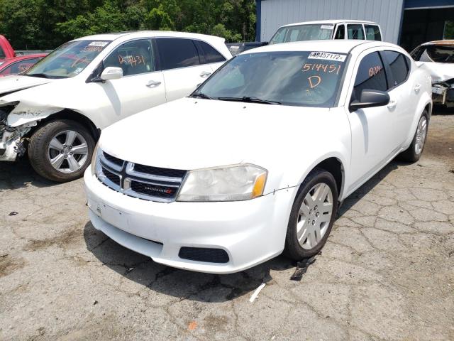 Photo 2 from auction – 2013 DODGE AVENGER SE with VIN 1C3CDZAB0DN514451