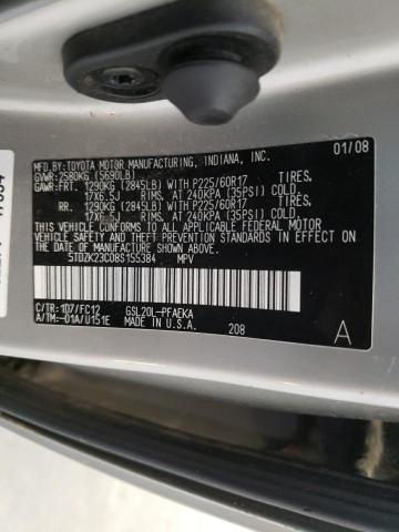 Photo 10 from auction – 2008 TOYOTA SIENNA CE with VIN 5TDZK23C08S155384