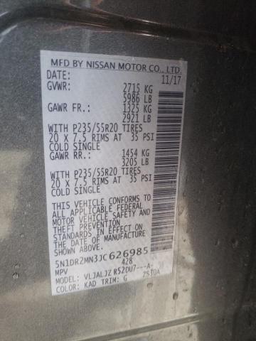 Photo 10 from auction – 2018 NISSAN PATHFINDER with VIN 5N1DR2MN3JC626985