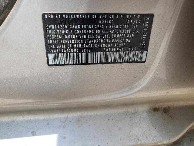 Photo 10 from auction – 2013 VOLKSWAGEN JETTA TDI with VIN 3VWLL7AJ2DM215819