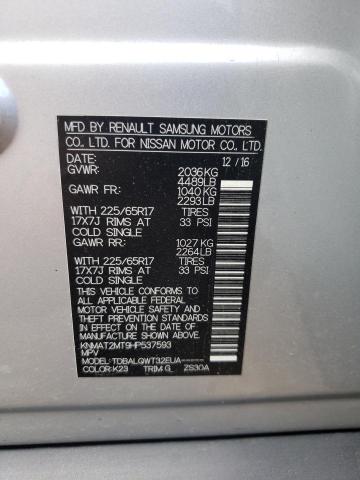 Photo 10 from auction – 2017 NISSAN ROGUE S with VIN KNMAT2MT9HP537593