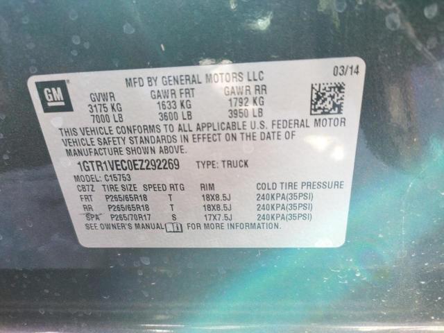 Photo 10 from auction – 2014 GMC SIERRA C15 with VIN 1GTR1VEC0EZ292269