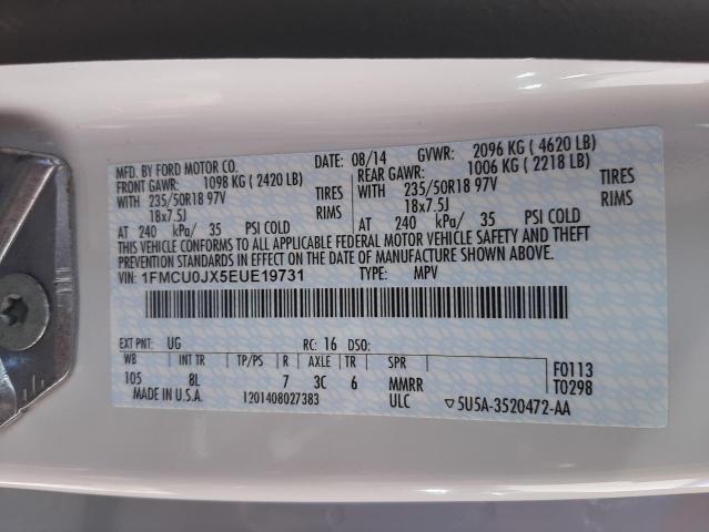Photo 10 from auction – 2014 FORD ESCAPE TIT with VIN 1FMCU0JX5EUE19731