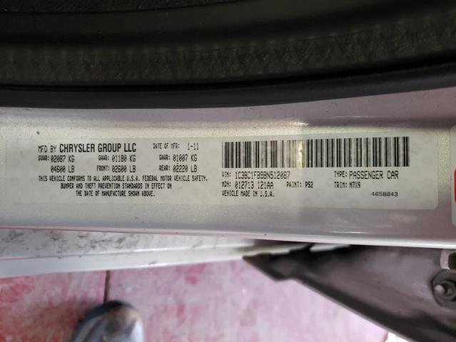 Photo 10 from auction – 2011 CHRYSLER 200 TOURIN with VIN 1C3BC1FB9BN512087