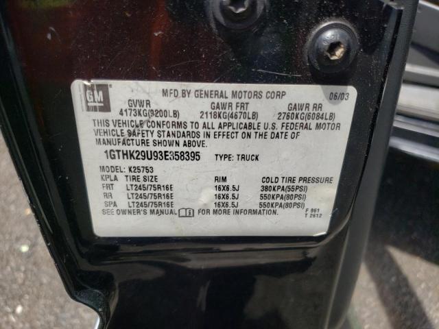 Photo 10 from auction – 2003 GMC SIERRA K25 with VIN 1GTHK29U93E358395