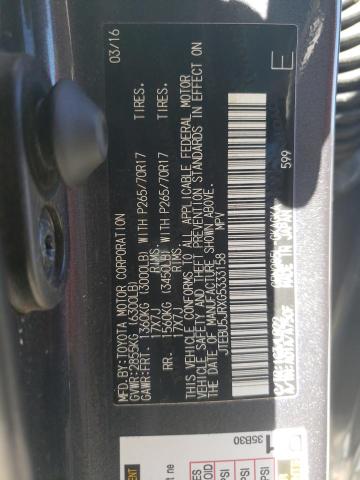 Photo 10 from auction – 2016 TOYOTA 4RUNNER SR with VIN JTEBU5JRXG5333158