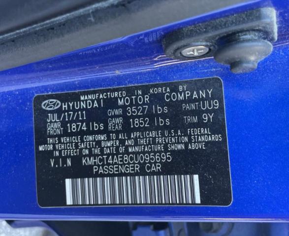 Photo 10 from auction – 2012 HYUNDAI ACCENT GLS with VIN KMHCT4AE8CU095695