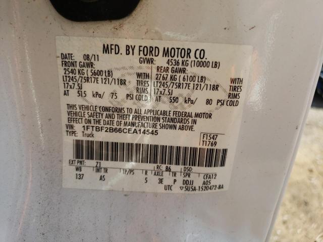 Photo 10 from auction – 2012 FORD F250 SUPER with VIN 1FTBF2B66CEA14545