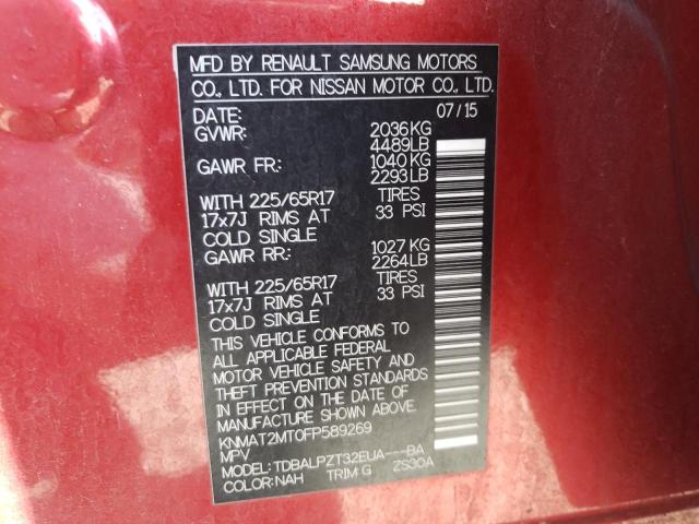 Photo 10 from auction – 2015 NISSAN ROGUE S with VIN KNMAT2MT0FP589269