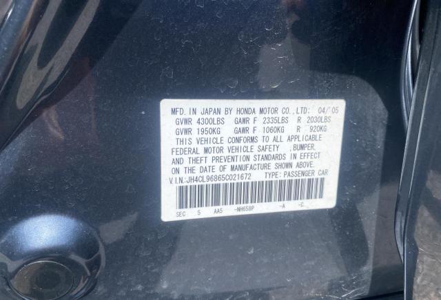 Photo 10 from auction – 2005 ACURA TSX with VIN JH4CL96865C021672