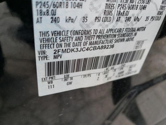 Photo 10 from auction – 2012 FORD EDGE SEL with VIN 2FMDK3JC4CBA89236