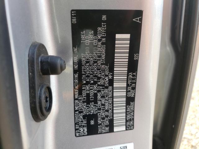 Photo 10 from auction – 2011 TOYOTA SIENNA XLE with VIN 5TDYK3DC4BS168288