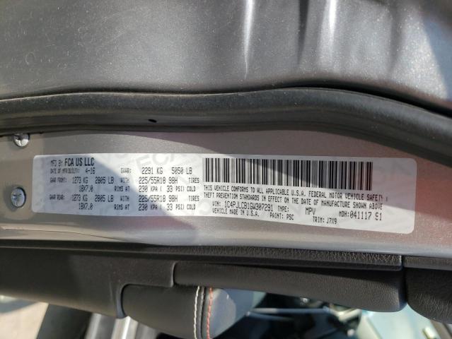 Photo 10 from auction – 2016 JEEP CHEROKEE L with VIN 1C4PJLCB1GW307291