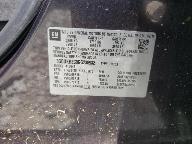 Zdjęcie 10 z aukcji – 2016 CHEVROLET SILVERADO z VIN 3GCUKREC8GG238932