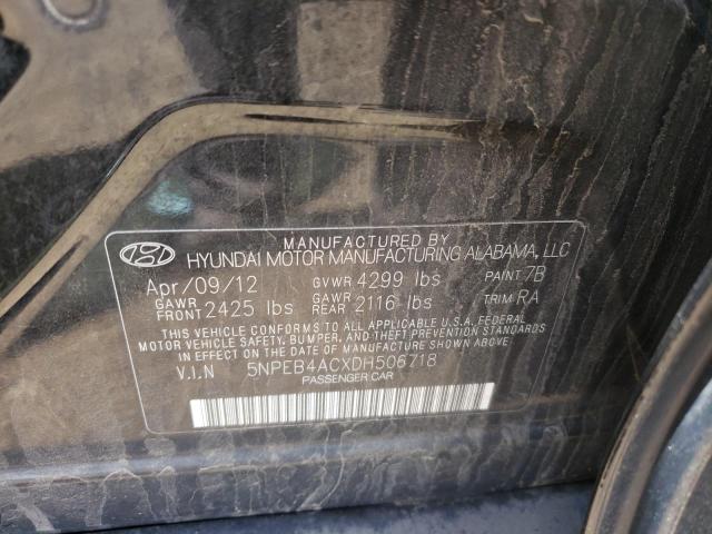 Photo 10 from auction – 2013 HYUNDAI SONATA GLS with VIN 5NPEB4ACXDH506718