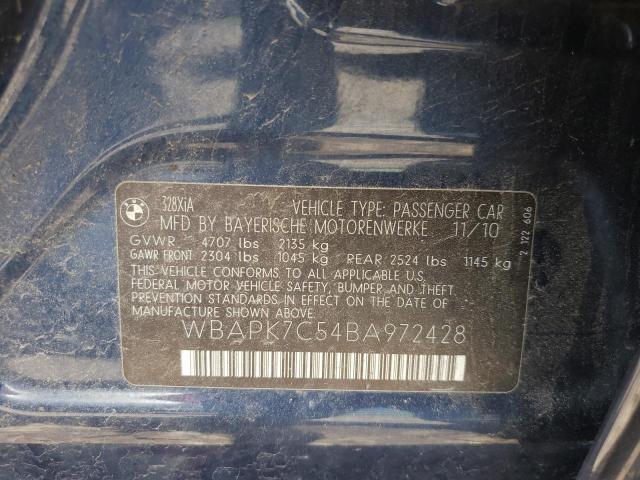 Photo 10 from auction – 2011 BMW 328 XI with VIN WBAPK7C54BA972428