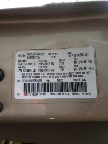 Foto 10 de la subasta – 2002 DODGE RAM 1500 con VIN 1D7HU18NX2S530664