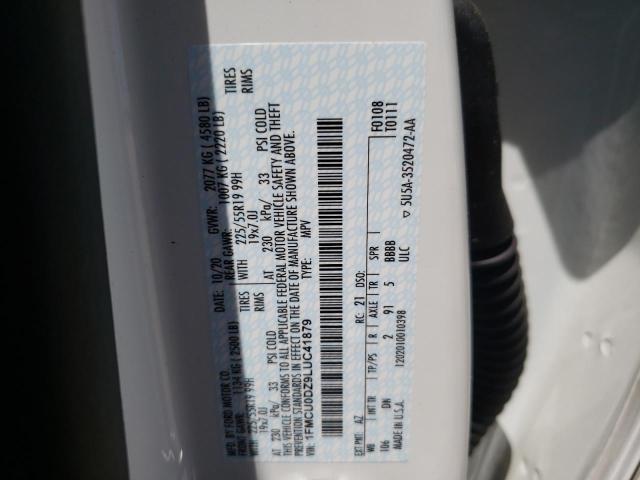 Photo 10 from auction – 2020 FORD ESCAPE TIT with VIN 1FMCU0DZ9LUC41879