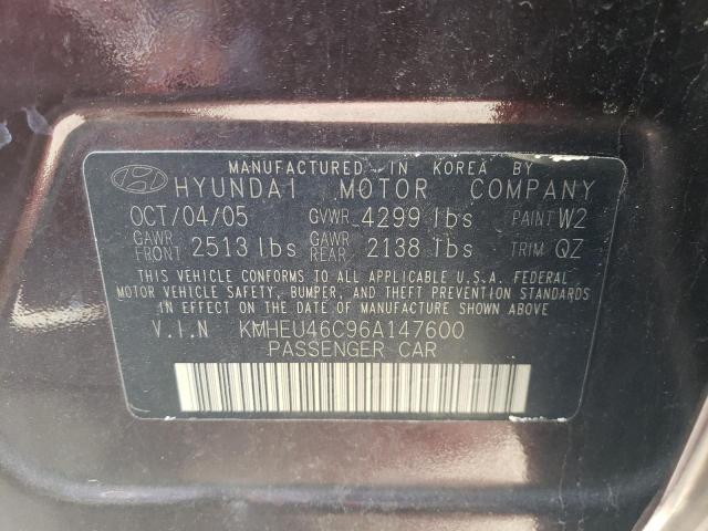 Photo 10 from auction – 2006 HYUNDAI SONATA GLS with VIN KMHEU46C96A147600