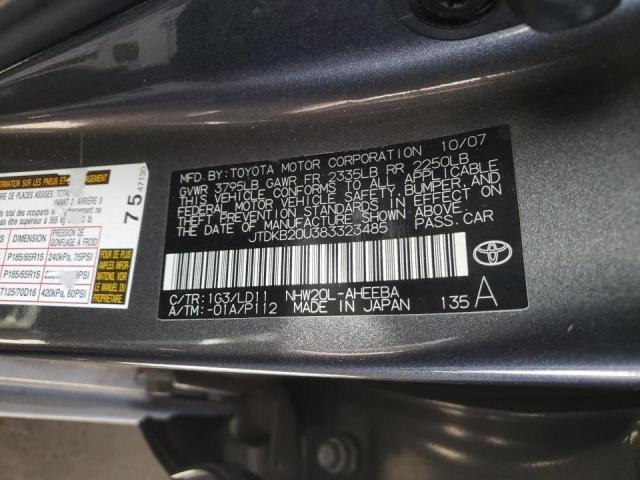 Photo 10 from auction – 2008 TOYOTA PRIUS with VIN JTDKB20U383323485