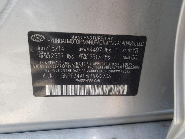 Photo 10 from auction – 2015 HYUNDAI SONATA SPO with VIN 5NPE34AF8FH022735
