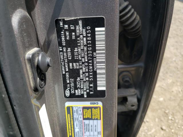 Photo 10 from auction – 2013 KIA OPTIMA LX with VIN 5XXGM4A73DG138450