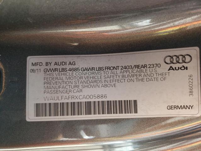 Photo 10 from auction – 2012 AUDI A5 PREMIUM with VIN WAULFAFRXCA005886