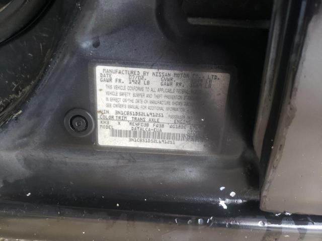 Photo 10 from auction – 2002 NISSAN SENTRA XE with VIN 3N1CB51D52L691251