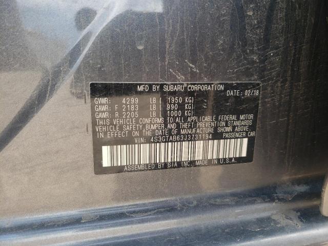 Photo 10 from auction – 2018 SUBARU IMPREZA PR with VIN 4S3GTAB63J3731194