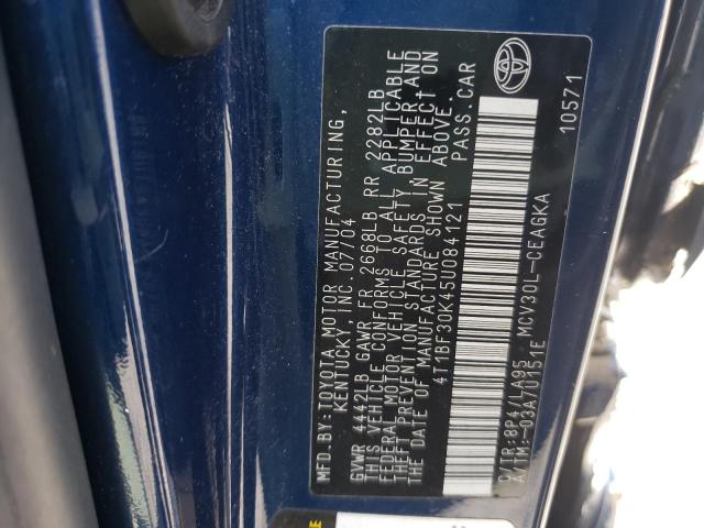 Photo 10 from auction – 2005 TOYOTA CAMRY LE with VIN 4T1BF30K45U084121