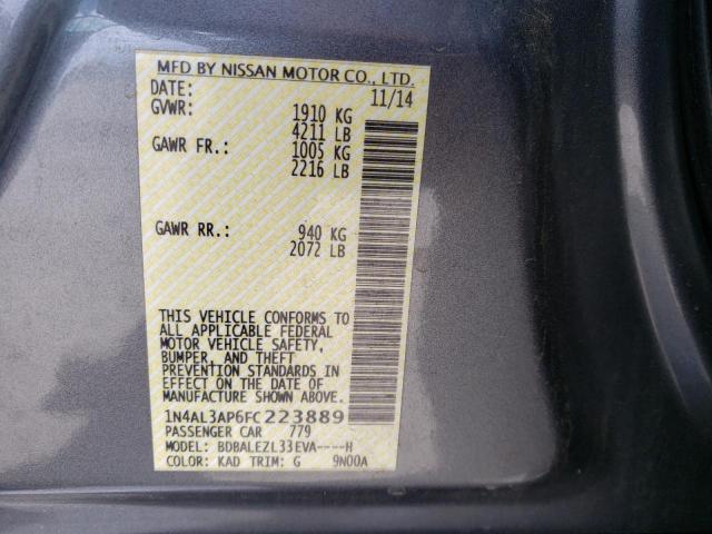 Photo 10 from auction – 2015 NISSAN ALTIMA 2.5 with VIN 1N4AL3AP6FC223889