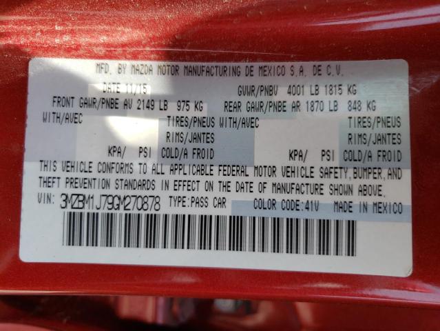 Photo 10 from auction – 2016 MAZDA 3 SPORT with VIN 3MZBM1J79GM270878