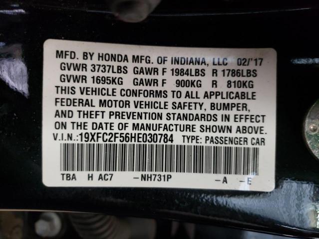 Photo 10 from auction – 2017 HONDA CIVIC with VIN 19XFC2F56HE030784