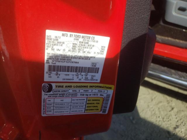 Photo 10 from auction – 2012 FORD F150 SUPER with VIN 1FTFW1CF1CFC67664