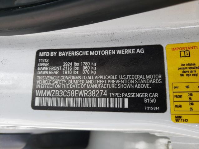 Photo 10 from auction – 2014 MINI COOPER COU with VIN WMWZB3C58EWR38274