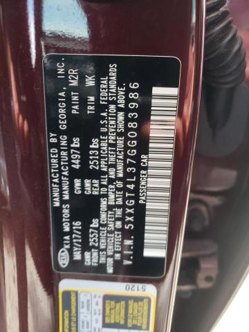 Photo 10 from auction – 2016 KIA OPTIMA LX with VIN 5XXGT4L37GG083986