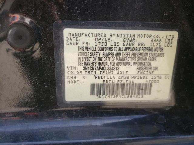 Photo 10 from auction – 2012 NISSAN VERSA S with VIN 3N1CN7AP4CL884313