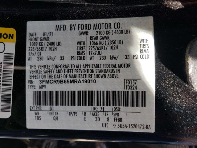 Photo 10 from auction – 2021 FORD BRONCO SPO with VIN 3FMCR9B65MRA19010