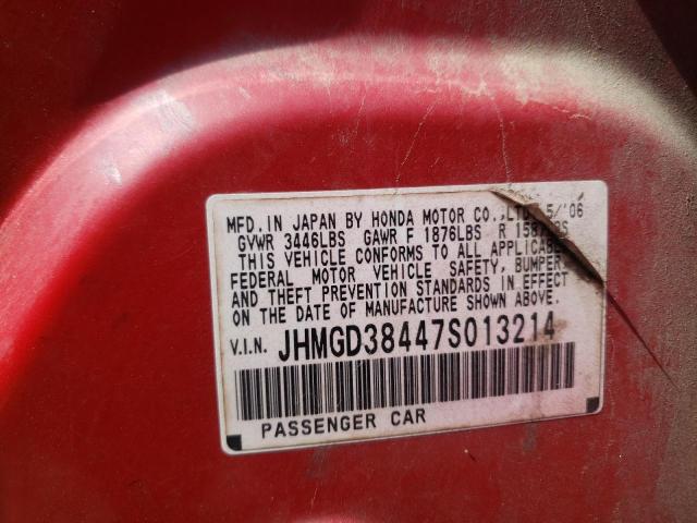 Photo 10 from auction – 2007 HONDA FIT with VIN JHMGD38447S013214